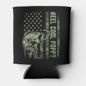 Mens Reel Cool Poppy Camouflage American Flag Fath Blikjeskoeler (Voorkant)