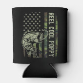 Mens Reel Cool Poppy Camouflage American Flag Fath Blikjeskoeler (Achterkant)