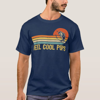 Mens Reel Cool Pops FishingFunny Fish Vintage  T-shirt