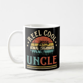 Mens Reel Cool Uncle Men Fishing Lovers Vintage Koffiemok