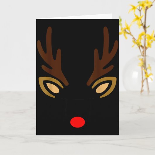 Mens Reindeer Face Gles Christmas Costume Pajama B Kaart (Gele Bloem)