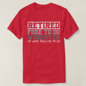 Mens Retired Free to Do Whatever  Funny Retirement T-shirt (Design voorkant)