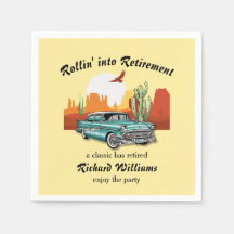 Men's Retirement Retro Classic Blue Car Desert 