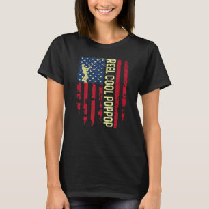 Mens Retro American Reel Cool Poppop For Best Dadd T-shirt