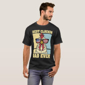 Mens Retro Best Cluckin Dad Ever Chicken Dad Roost T-shirt (Voorkant volledig)