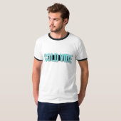 Men's Retro Good Vibes Ringer T-shirt  (Voorkant volledig)