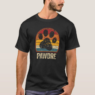 Mens Retro Hond Vader Kat Papa Pawdre Huisdier Paw T-shirt
