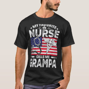 Mens Retro Mens Mijn Favoriete Verpleegster Noemt  T-shirt