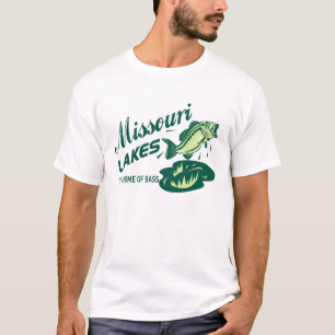Mens Retro Missouri Meren Bass Fishing T-Shirt