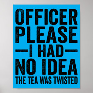 Mens Retro Officier Had Ioverheidsagentschap De Th Poster