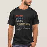 Mens Retro Papaw The Man T-shirt<br><div class="desc">Dad knows everything and if he doesn't know he makes stuff up really fast Father's Day Perfect gift idea for Papa Granddaughter Grandson Grandpa G-Dad Pa Papi. Are you Love Dad Grandpa?This Vintage Retro Funny Saying Father's Day Holidays Christmas Birthday gift present is also cool for pop pop Husband Poppy...</div>