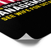 Men's Retro Retired Under New Management See Wife Poster (Hoek)