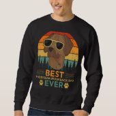 Mens Retro Style Best Rhodesian Ridgeback Dad Ever Trui (Voorkant)