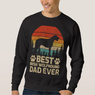 Mens Retro Vintage Best Irish Wolfhound Dad Ever F Trui