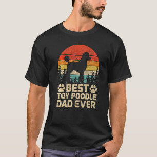 Mens Retro Vintage Beste Toy Poodle Vader Ooit Vad T-shirt