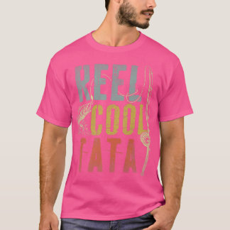 Mens Retro Vintage Reel Cool Tata Fishing Fathers T-shirt