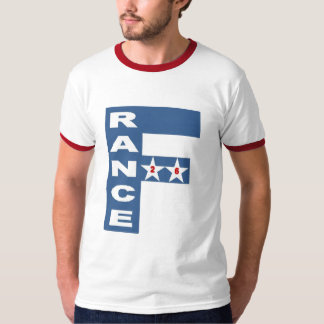 Men's Ringer T-Shirt white red FRANCE 26