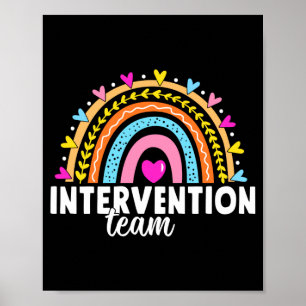Mens rti team reactie interventie leraar school poster