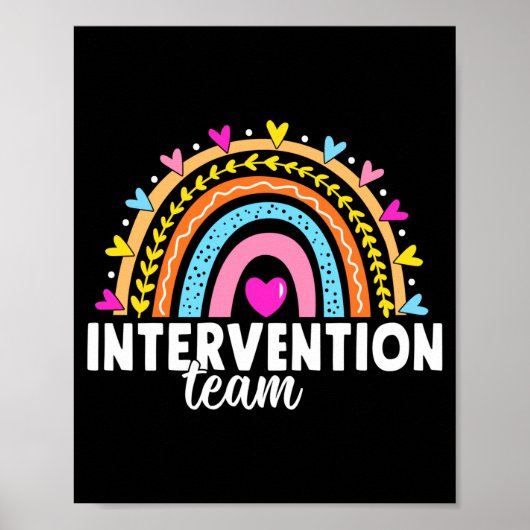Mens rti team reactie interventie leraar school poster (Voorkant)