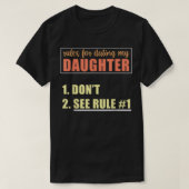 Mens Rules For Dating My Daughter 1 T-shirt (Design voorkant)