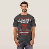Mens Rules For Dating Plumbers Daughter Fathers T-shirt (Voorkant volledig)