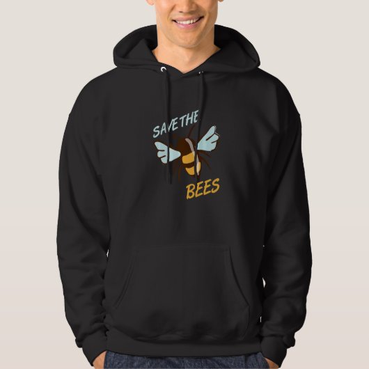 Mens Save The Beas Beekeeper Apiaries Honeybee Api Hoodie (Voorkant)