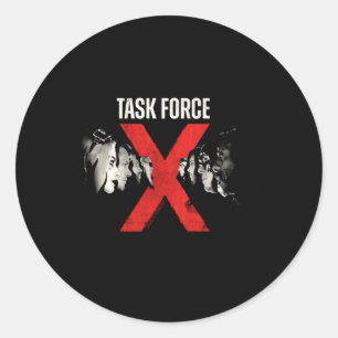 Mens Schurk Team Taak Force X Prestatie Ronde Sticker