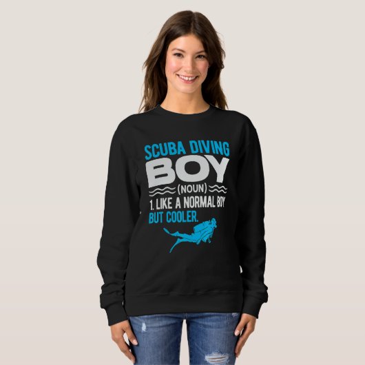 Mens Scuba Boy Noun Definition Diver Scuba Diving  Trui (Voorkant volledig)