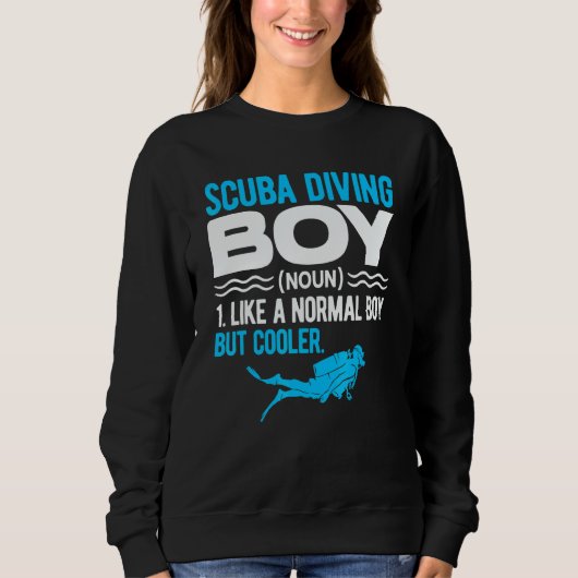 Mens Scuba Boy Noun Definition Diver Scuba Diving  Trui (Voorkant)