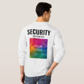 Mens Security Dubbelzijdige Template Modern T-shirt (Achterkant volledig)