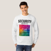 Mens Security Dubbelzijdige Template Modern T-shirt (Voorkant volledig)