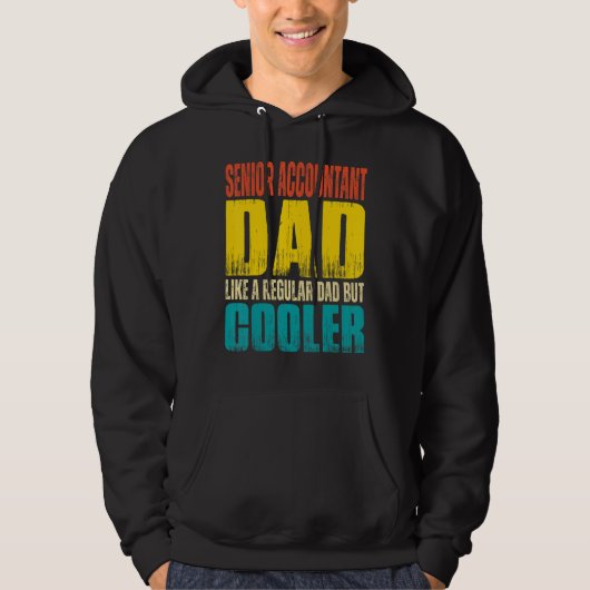 Mens Senior Accountant Dad   Like a Regular Dad bu Hoodie (Voorkant)