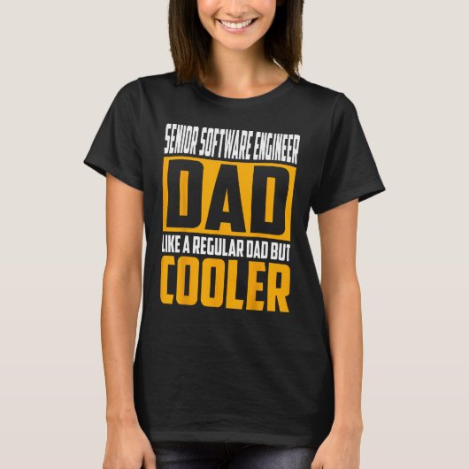 Mens Senior Software Engineer Dad Like a Regular T-shirt (Voorkant)