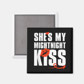 Mens She's My Midnight Kiss Happy New Year Matchin Magneet (Voorkant / Achterkant)