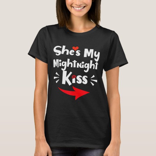 Mens She's My Midnight Kiss Happy New Year Matchin T-shirt (Voorkant)