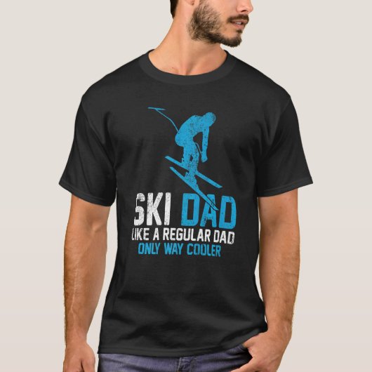 Mens Skiing Ski Dad Like A Regular Dad Skiing Fat T-shirt (Voorkant)