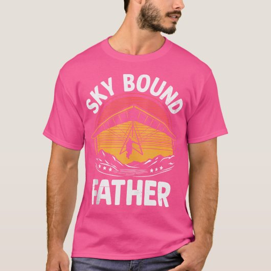 Mens Sky Bound Father Hang Gliding Hang Glider Pil T-shirt (Voorkant)