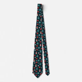 Men's Snowmen Christmas Trees Necktie Stropdas (Voorkant)