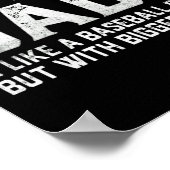 Mens Softball Dad Baseball Bigger Fathers D T Shir Poster (Hoek)