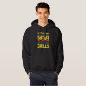 Mens Softball Dad Like A Baseball Dad But With Big Hoodie (Voorkant volledig)