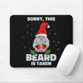 Mens Sorry This Beard Is Taken Christmas Gnome Bea Muismat (Met muis)