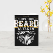Mens Sorry This Beard Is Taken Country Retro Valen Kaart (Gele Bloem)