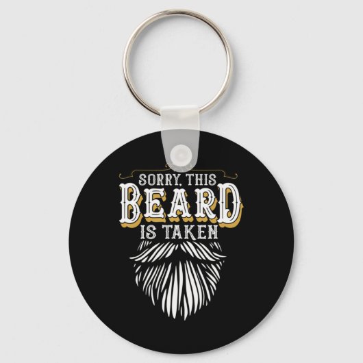 Mens Sorry This Beard Is Taken Country Retro Valen Sleutelhanger (Voorkant)