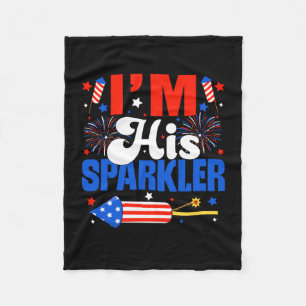Mens sparkler usa koppels bijpassende koppel 4 jul fleece deken