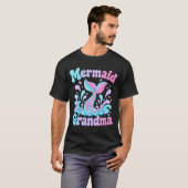 Mens speelse zeemeerminnenstaart met waterspatten t-shirt (Voorkant volledig)