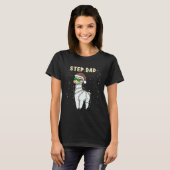 Mens Step Vader Llama Liefhebbers Matching Kerst L T-shirt (Voorkant volledig)