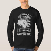 Mens stepdad & 3 stepkids don't always agree stepf t-shirt (Voorkant)