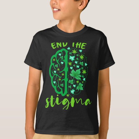 Mens stop de stigma-uitvoering t-shirt (Voorkant)
