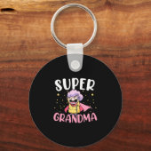 Mens super oma superheld oma oma sleutelhanger (Voorkant)