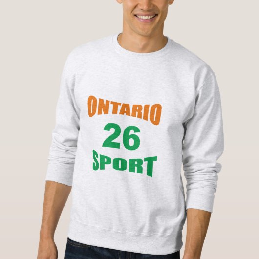 Men's Sweatshirt ash  ONTARIO  SPORT  26 (Voorkant)
